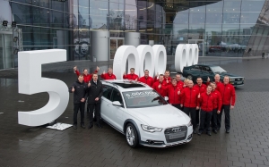 Компания Audi выпустила пятимиллионный автомобиль с полным приводом quattro
